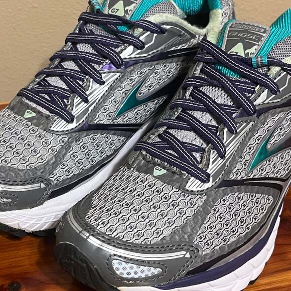 Brooks Ghost 7 G7 Running Athletic Shoes Gray Green Purple Womens 7.5 - Picture 7 of 12